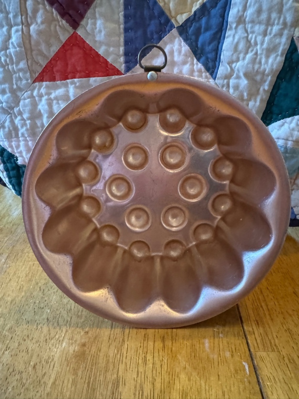 Vintage copper-clad aluminum Jell-O or gelatin mold